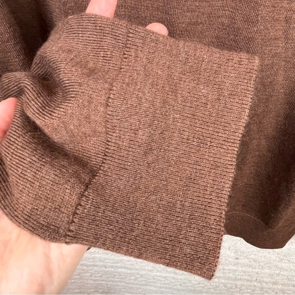 NWT EXPRESS Merino Wool Brown Crew Neck Sweater XL Tall - Picture 10 of 16